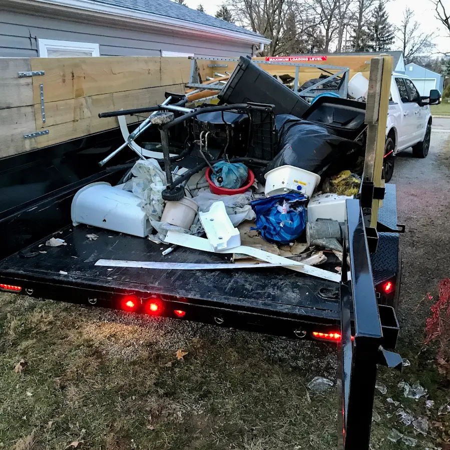 Roll-off dumpster delivered to a residential driveway in Kayenta